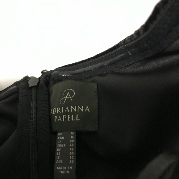 Adrianna Papell Beaded Black Velvet Maxi /Formal Size 16 NWT - Picture 5 of 5